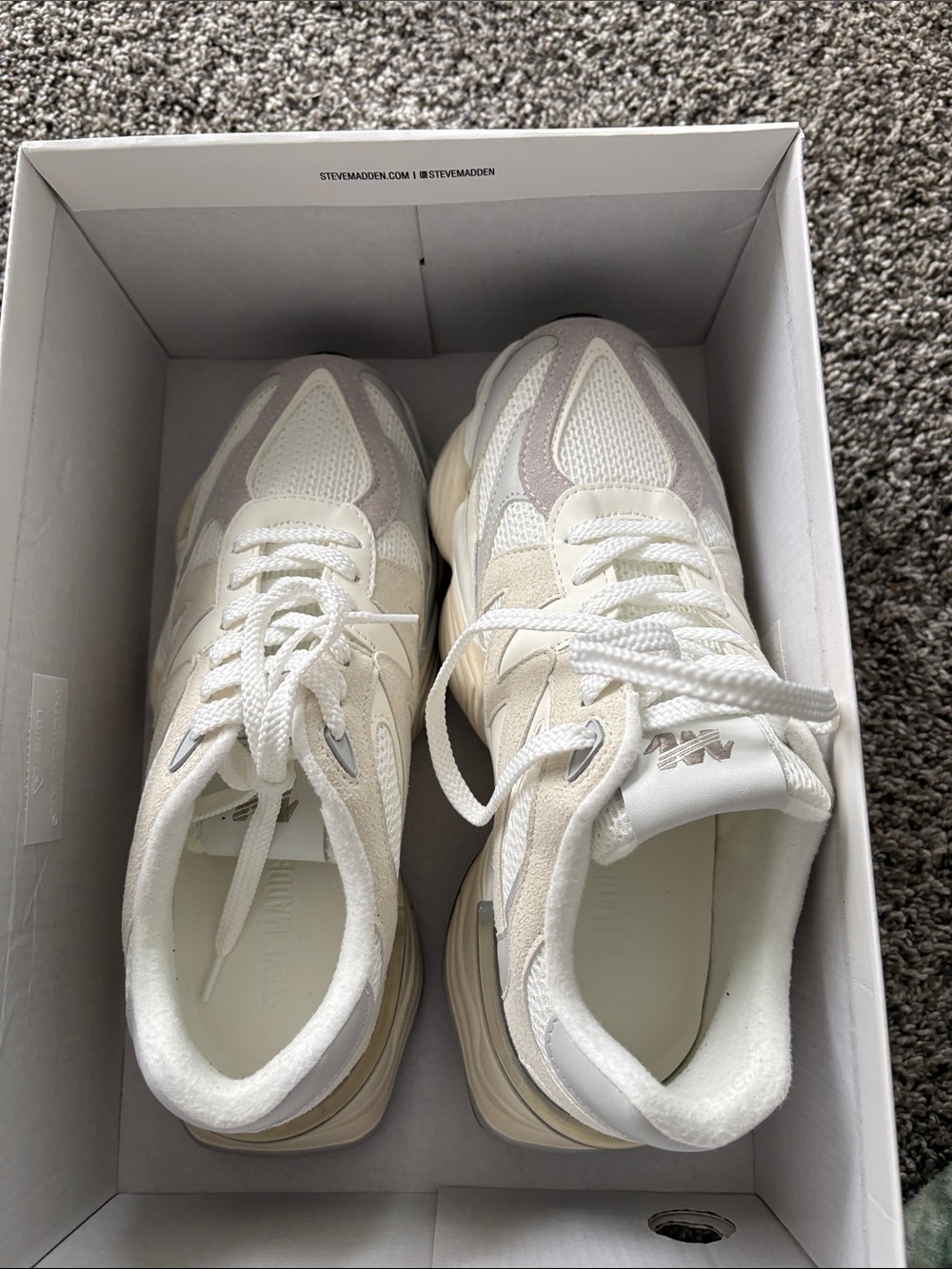 Steve Madden White Multi Women's SEBI Low-Top Sneakers - Picture 4 of 4